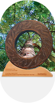 Supreme Winner Award kauri forest background